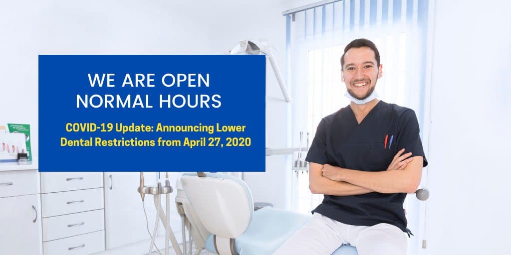 announcing eased dental restrictions from 27 april 2020 warner
